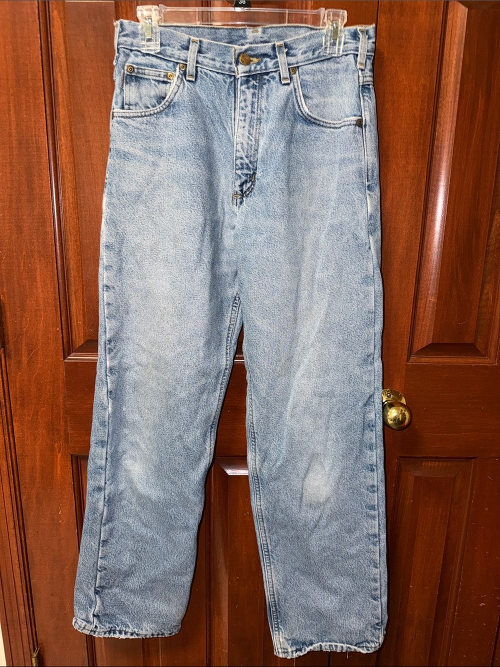 Carhartt Relaxed Fit Jeans Men's Light Wash Denim Straight Leg Size 30x32